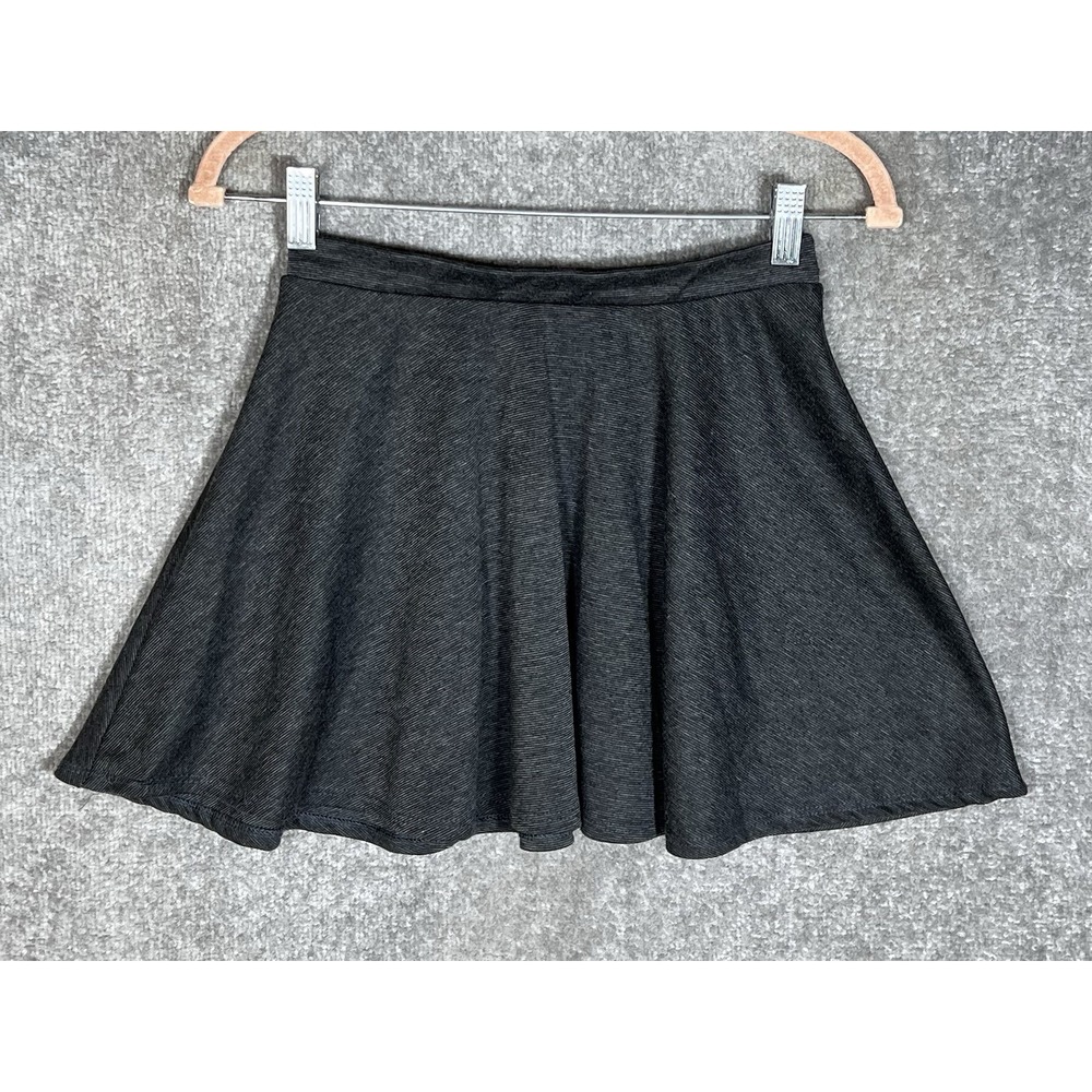 Wet Seal Vintage Y2K Pull On Flared Mini Skirt Womens Size Small Gray Whimsigoth